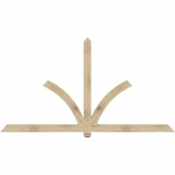 Ekena Millwork Redmond Rough Sawn Timber Gable Bracket, Douglas Fir, 96"W x 52"H x 4"D x 4"F, 13/12 Pitch GBW096X52X0404RED00RDF - main
